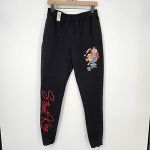 Fifth Loop Mens‎ Jogger Pant Size L Black Street King Graphic Urbancore Skater